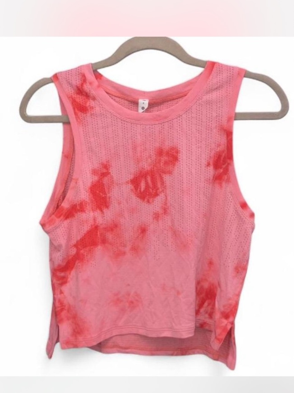 lululemon athletica candy cloud Pink and Red Tie-Dye Sleeveless Tank